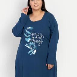 CUPID Plus Size Floral Printed Cotton Longline Top-picture-11