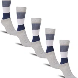 Dollar Socks Men Pack Of 5 Patterned Cotton Calf-Length Socks-picture-24