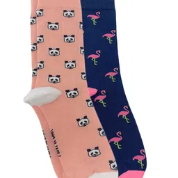 Mint & Oak Men Pack Of 2 Moisture Wicking Patterned Calf Length Socks image 1