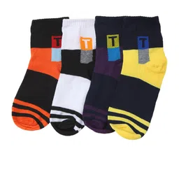 Bunnywave Unisex Pack Of 4 Assorted Patterened Above Ankle-Length Socks-picture-10