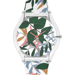 Swatch Unisex White Printed Dial & White Straps Analogue Watch-picture-26