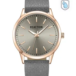 REACTION KENNETH COLE Men Grey Dial & Grey Leather Straps Analogue Watch KRWGA9007403-picture-34