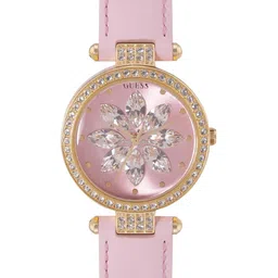 GUESS Women FULL BLOOM Embellished Dial & Leather Straps Analogue Watch GW0382L1-image-65