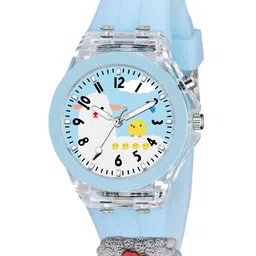 SWADESI STUFF Girls Printed Dial & Blue Straps Analogue Watch MULTILIGHT SHEEP image 1