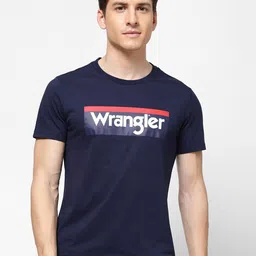 Wrangler Men Navy Blue Brand Logo Printed T-shirt-picture-21