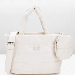 Lino Perros Women Geometric Textured Structured Handheld Bag with Quilted Detail-picture-32