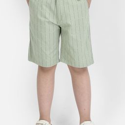 Crimsoune Club Boys Striped Slim Fit Pure Cotton Chino Shorts-picture-40