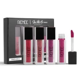 Renee Set of 4 Stay With Me Minis Matte Liquid Lipsticks 2ml Each - Juicy Berries 01-picture-2