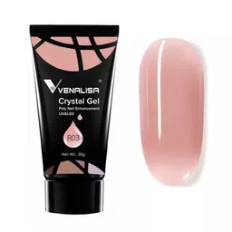 VENALISA UV & LED Acrylic Poly Crystal Nail Extension Gel Polish 30 g - Shade R03-image-65