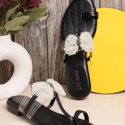 NATSHUZ Embellished Comfort Sandals with Buckles-picture-21