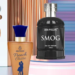 JOHN PHILLIPS Set Of 2 Eau De Parfum - Men Smog 100ml & Women French Classic 60ml-image-43