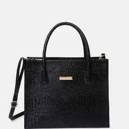 Mast & Harbour PU Structured Handheld Bag with Cut Work-picture-30