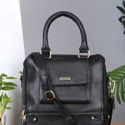 Teakwood Leathers Bowling Handheld Bag with Cut Work-picture-55