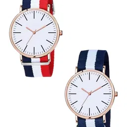 WATCHSTAR Round Dial & Regular Straps Analogue Couple Watches DW combo02-picture-40