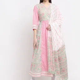 KALINI Women Pink Ethnic Dresses-image-60