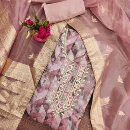 KALINI Organza Unstitched Dress Material-picture-12