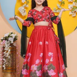 Bitiya by Bhama Girls Printed Ready To Wear Lehenga & Blouse With Dupatta-picture-58