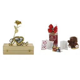 INTERNATIONAL GIFT Red & Brown 3 Pieces Valentine's Day Gifts Set-image-34