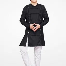 Jeetethnics Boys Black & White Kurta with Pyjamas-image-75