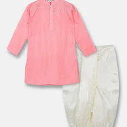 Sethukrishna Boys Pink Kurti with Pyjamas-image-82