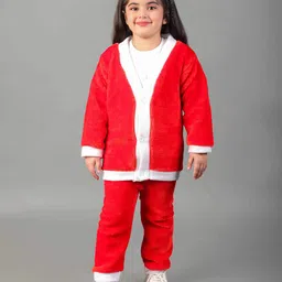 ahhaaaa Girls Red & White Coat with Pyjamas-picture-20
