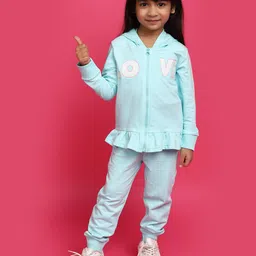 V-Mart Girls Printed Pure Cotton Sweatshirt With Joggers-image-84