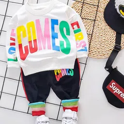 BAESD Boys Typography Printed T-shirt with Joggers-image-25