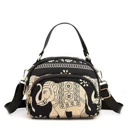 Diva Dale Women Black Ethnic Motifs Printed Structured Sling Bag-image-31