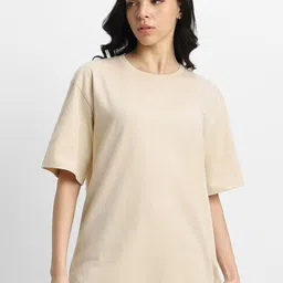JUNEBERRY Drop-Shoulder Sleeves Oversized Pure Cotton Bio Finish T-shirt-picture-21