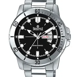 SWISSTYLE Men Brass Dial & Bracelet Style Straps Analogue Watch SS-GR714-BLK-CH-picture-24