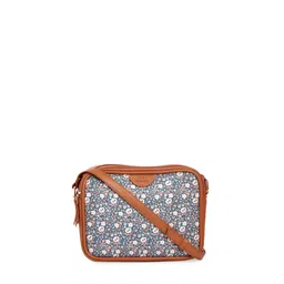 TEAL BY CHUMBAK Floral Printed Structured Sling Bag-picture-20