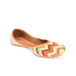 DESI COLOUR Women Multicoloured Embellished Ethnic Mojaris-picture-10