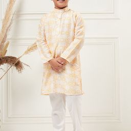 Stylo Bug Boys Geometric Printed Kurta With Trousers-picture-47