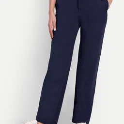 Next One Women Smart Straight Fit High-Rise Easy Wash Trousers-picture-24