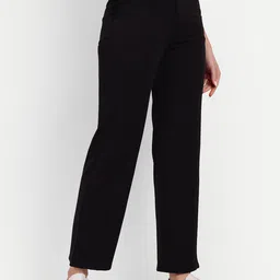 Next One Women Tailored Straight Fit High-Rise Easy Wash Trousers-picture-24