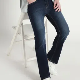 Dennis Lingo Men Mid-Rise Bootcut Clean Look Light Fade Stretchable Jeans-image-79