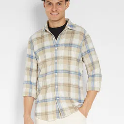 AMERICAN EAGLE OUTFITTERS Men Slim Fit Tartan Checks Opaque Checked Casual Shirt-picture-28