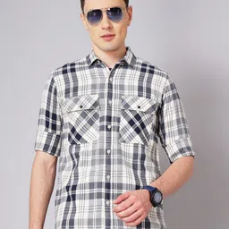 PAUL STREET Standard Slim Fit Tartan Checked Casual Shirt-picture-32