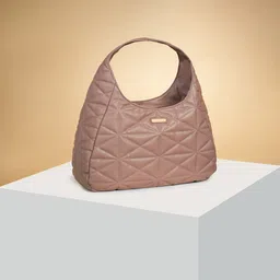 Forever Glam by Pantaloons Colourblocked PU Structured Handheld Bag with Quilted-image-45