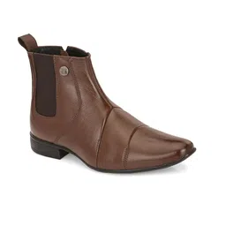 Eego Italy Men Textured Genuine Leather Chelsea Boots-picture-37