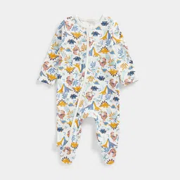 mothercare Infants Pure Cotton Dinosaur Printed Sleepsuit-picture-21