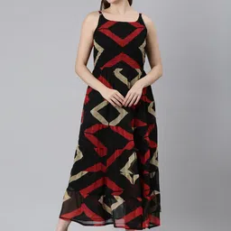 Souchii Printed Fit & Flared Maxi Ethnic Dress-picture-39