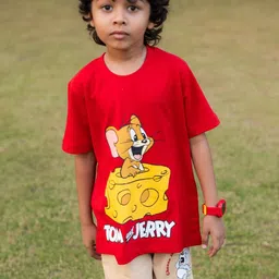 Nap Chief Kids Tom & Jerry Printed T-shirt With Shorts-image-68