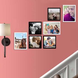 Art Street Set Of 7 Black & White Solid Wall Photo Frames-picture-34
