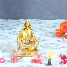 HANDICRAFTS PARADISE Gold-Toned Sai baba Metal Showpiece-picture-27