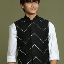 VASTRAMAY Boys Embellished Nehru Jacket-picture-6