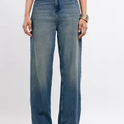 FREAKINS Women Straight Fit High-Rise Light Fade Pure Cotton Jeans-picture-15