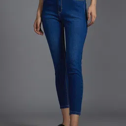 Recap Women Narrow Skinny Fit High-Rise Clean Look Light Fade Jeans-image-10