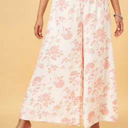 RANGMANCH BY PANTALOONS Floral Printed Relaxed Straight Leg Straight Fit Parallel Trousers-image-82