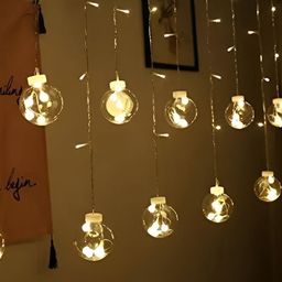 SPARK WORLD Yellow Spherical Shape String Lights-picture-1